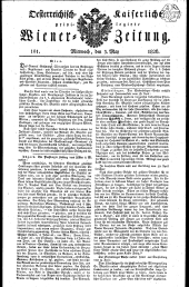 Wiener Zeitung 18260503 Seite: 1