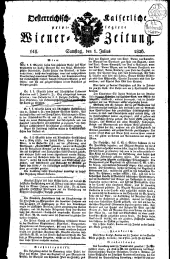 Wiener Zeitung 18260701 Seite: 1