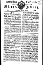 Wiener Zeitung 18260719 Seite: 1