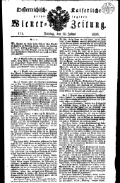 Wiener Zeitung 18260728 Seite: 1