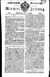 Wiener Zeitung 18260817 Seite: 1