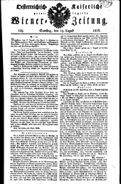 Wiener Zeitung 18260819 Seite: 1