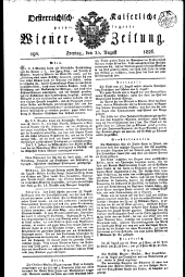 Wiener Zeitung 18260825 Seite: 1