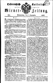 Wiener Zeitung 18260907 Seite: 1