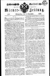 Wiener Zeitung 18260921 Seite: 1