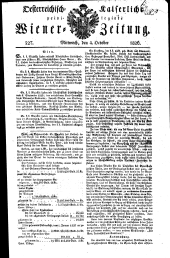 Wiener Zeitung 18261004 Seite: 1