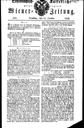 Wiener Zeitung 18261021 Seite: 1