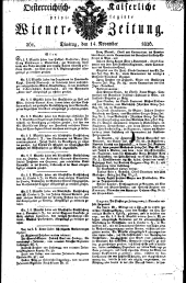 Wiener Zeitung 18261114 Seite: 1