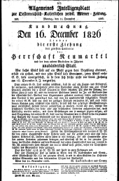 Wiener Zeitung 18261211 Seite: 9