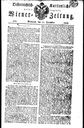 Wiener Zeitung 18261213 Seite: 1