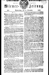 Wiener Zeitung 18261221 Seite: 1