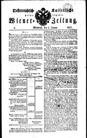 Wiener Zeitung 18270103 Seite: 1