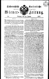 Wiener Zeitung 18270119 Seite: 1