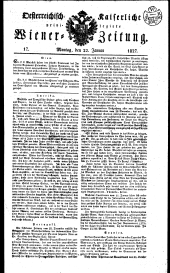 Wiener Zeitung 18270122 Seite: 1