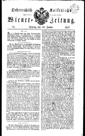 Wiener Zeitung 18270126 Seite: 1