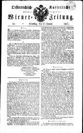 Wiener Zeitung 18270127 Seite: 1