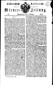 Wiener Zeitung 18270201 Seite: 1