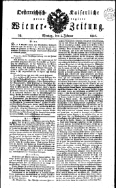 Wiener Zeitung 18270205 Seite: 1