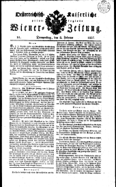 Wiener Zeitung 18270208 Seite: 1