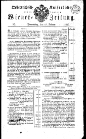 Wiener Zeitung 18270215 Seite: 1