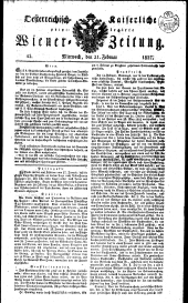 Wiener Zeitung 18270221 Seite: 1