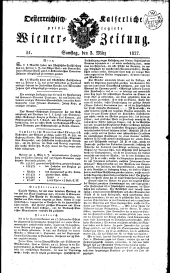 Wiener Zeitung 18270303 Seite: 1