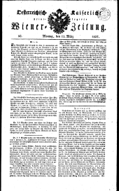 Wiener Zeitung 18270312 Seite: 1