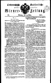 Wiener Zeitung 18270319 Seite: 1