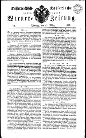 Wiener Zeitung 18270327 Seite: 1