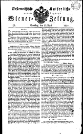 Wiener Zeitung 18270428 Seite: 1