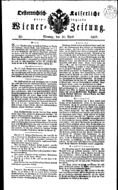 Wiener Zeitung 18270430 Seite: 1