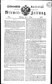 Wiener Zeitung 18270507 Seite: 1