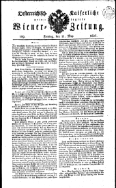 Wiener Zeitung 18270511 Seite: 1