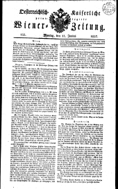 Wiener Zeitung 18270611 Seite: 1