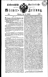 Wiener Zeitung 18270716 Seite: 1