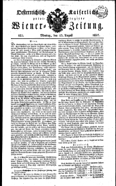 Wiener Zeitung 18270813 Seite: 1