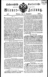 Wiener Zeitung 18270910 Seite: 1