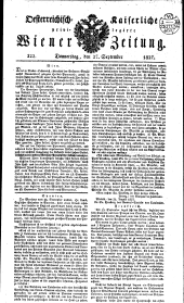 Wiener Zeitung 18270927 Seite: 1