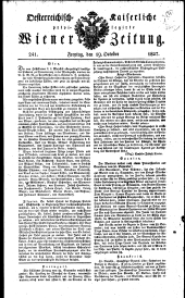 Wiener Zeitung 18271019 Seite: 1