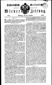 Wiener Zeitung 18271022 Seite: 1