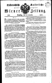 Wiener Zeitung 18271027 Seite: 1