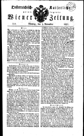 Wiener Zeitung 18271105 Seite: 1