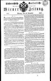 Wiener Zeitung 18271126 Seite: 1