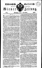 Wiener Zeitung 18271205 Seite: 1