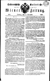 Wiener Zeitung 18271211 Seite: 1