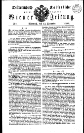 Wiener Zeitung 18271212 Seite: 1