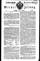 Wiener Zeitung 18280105 Seite: 1