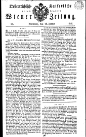 Wiener Zeitung 18280116 Seite: 1