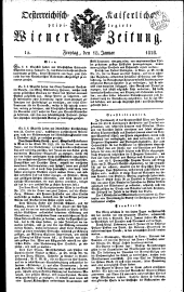 Wiener Zeitung 18280118 Seite: 1