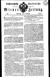 Wiener Zeitung 18280205 Seite: 1